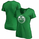 Women Edmonton Oilers Fanatics Branded Plus Sizes St. Patrick's Day White Logo T-Shirt Kelly Green FengYun,baseball caps,new era cap wholesale,wholesale hats